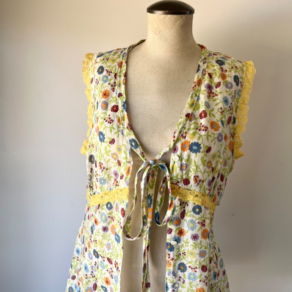 Dolce and Gabbana Blouse Sleeveless Floral Cotton Top Medium Designer - Picture 2 of 9